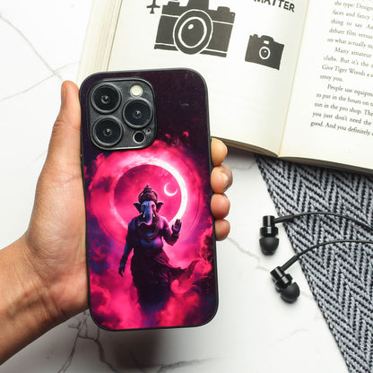 Ganesh ji 4th Designer Metal Back cover for Apple Iphone 16 Pro Max