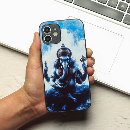 Ganesh ji 1st Designer Metal Back cover for Apple Iphone 12