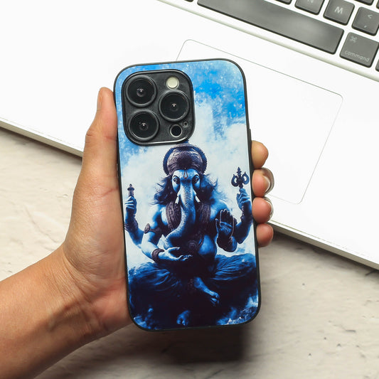 Ganesh ji 1st Designer Metal Back cover for Apple Iphone 14 Pro Max
