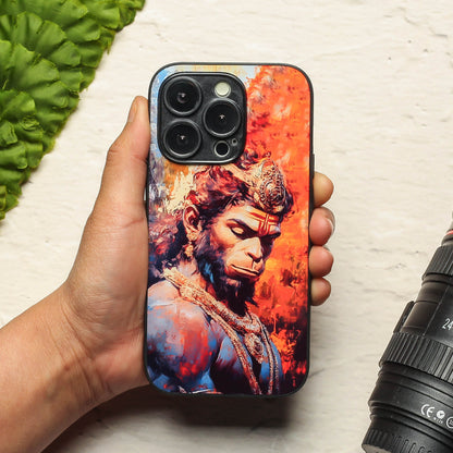 Hanuman ji 4th Designer Metal Back cover for Apple Iphone 14 Pro