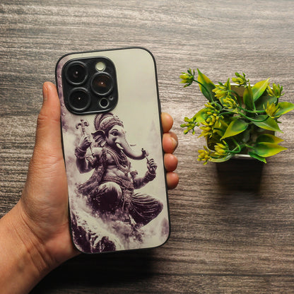 Ganesh ji 6th Designer Metal Back cover for Apple Iphone 16 Pro Max