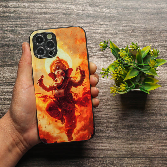 Ganesh ji 5th Designer Metal Back cover for Apple Iphone 12 Pro Max
