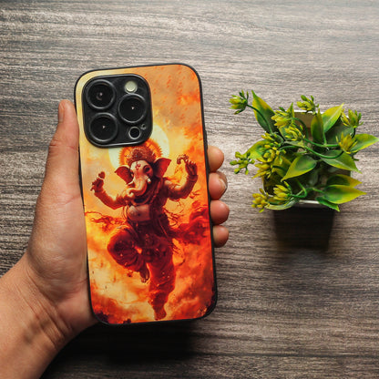 Ganesh ji 5th Designer Metal Back cover for Apple Iphone 15 Pro