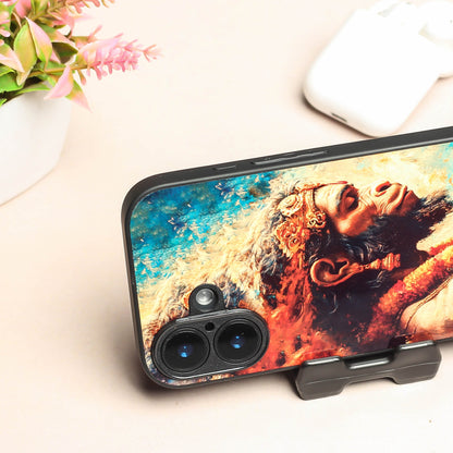 Hanuman ji 3rd Designer Metal Back cover for Apple Iphone 16 Plus