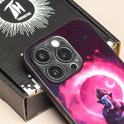 Ganesh ji 4th Designer Metal Back cover for Apple Iphone 16 Pro Max
