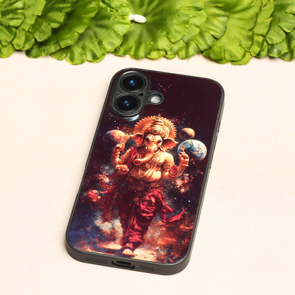 Ganesh ji 2nd Designer Metal Back cover for Apple Iphone 16 Plus