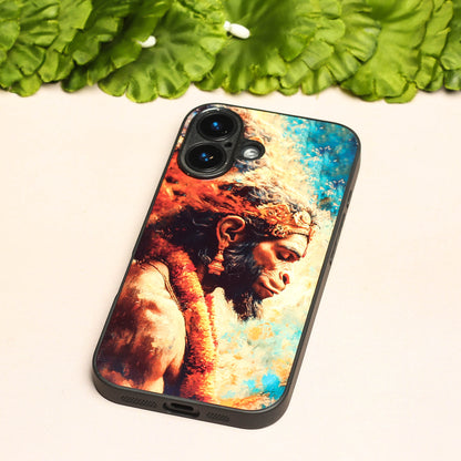 Hanuman ji 3rd Designer Metal Back cover for Apple Iphone 16 Plus