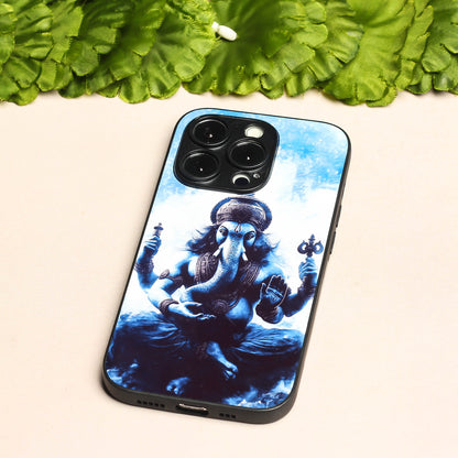 Ganesh ji 1st Designer Metal Back cover for Apple Iphone 14 Pro