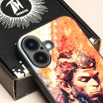 Hanuman ji 4th Designer Metal Back cover for Apple Iphone 16 Plus