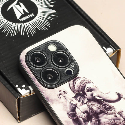 Ganesh ji 6th Designer Metal Back cover for Apple Iphone 16 Pro Max