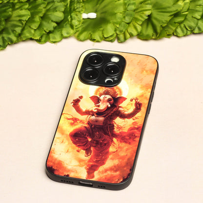 Ganesh ji 5th Designer Metal Back cover for Apple Iphone 15 Pro
